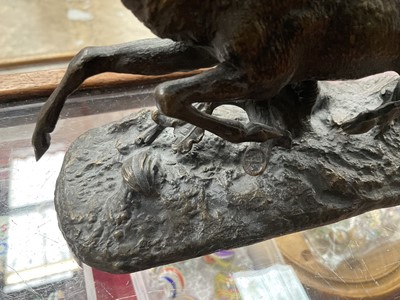 Lot 1528 - Manner of Mene, bronze figure of a stag, apparently unsigned