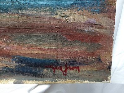 Lot 13 - Continental School, second half 20th century, oil on canvas - Beach View, indistinctly signed, unframed