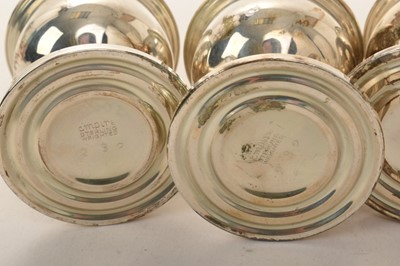 Lot 16 - Set of four contemporary American Sterling silver casters of baluster form