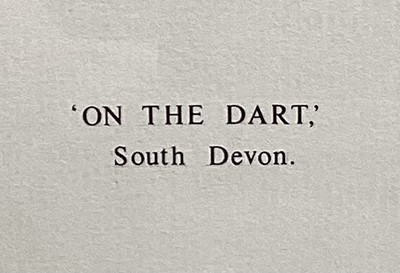 Lot 80 - E.M. Slade 1920’s watercolour - 'On the Dart', signed and dated 1921, 15.5cm x 23cm, in glazed frame