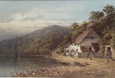 Lot 80 - E.M. Slade 1920’s watercolour - 'On the Dart', signed and dated 1921, 15.5cm x 23cm, in glazed frame