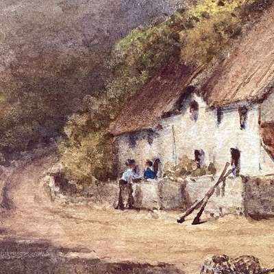 Lot 80 - E.M. Slade 1920’s watercolour - 'On the Dart', signed and dated 1921, 15.5cm x 23cm, in glazed frame