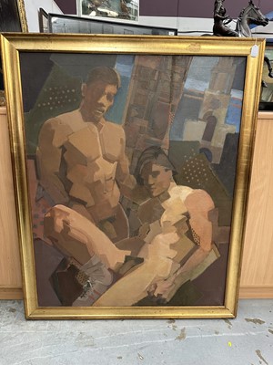 Lot 1187 - *Cornelius McCarthy (1935-2009) oil on canvas - Male nudes, signed and dated '85, 127cm x 101cm, framed