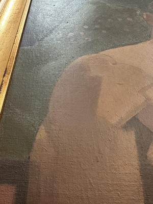 Lot 1187 - *Cornelius McCarthy (1935-2009) oil on canvas - Male nudes, signed and dated '85, 127cm x 101cm, framed