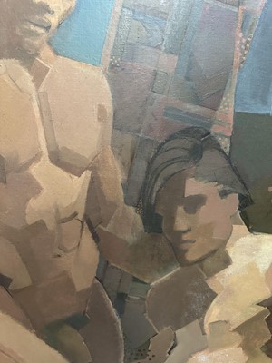 Lot 1187 - *Cornelius McCarthy (1935-2009) oil on canvas - Male nudes, signed and dated '85, 127cm x 101cm, framed