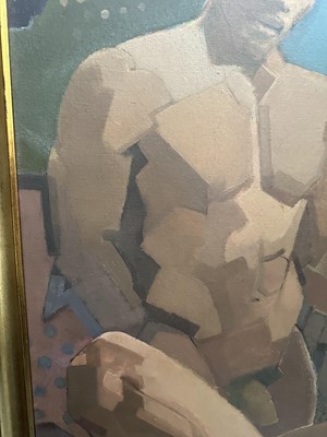Lot 1187 - *Cornelius McCarthy (1935-2009) oil on canvas - Male nudes, signed and dated '85, 127cm x 101cm, framed