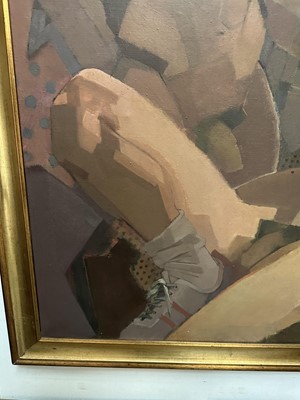 Lot 1187 - *Cornelius McCarthy (1935-2009) oil on canvas - Male nudes, signed and dated '85, 127cm x 101cm, framed