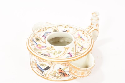 Lot 12 - Regency Derby inkwell and a miniature Spode candlestick