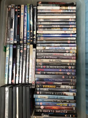 Lot 323 - Six boxes of DVDs including boxed sets and two boxes of CDs
