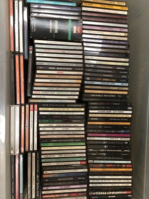 Lot 323 - Six boxes of DVDs including boxed sets and two boxes of CDs