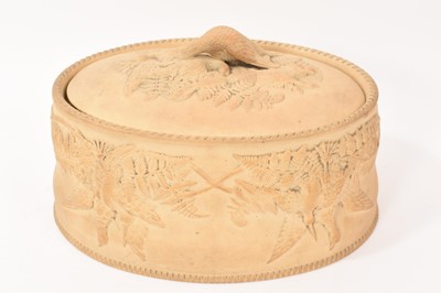 Lot 51 - Two 19th century cane ware game pie dishes