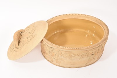 Lot 51 - Two 19th century cane ware game pie dishes
