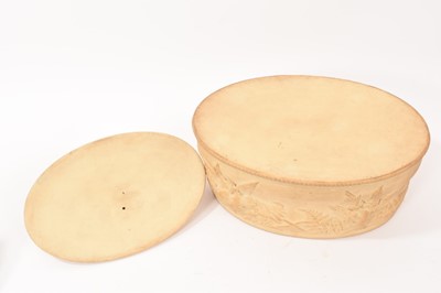 Lot 51 - Two 19th century cane ware game pie dishes