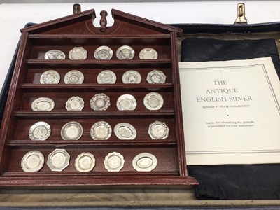 Lot 34 - Group of silver mounted dressing table mirrors and brushes including enamelled and tortoiseshell, pair of silver handled glove stretchers, other items, cased manicure set and a collection of eye...