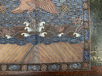 Lot 831 - 19th century Chinese embroidered civil service silver pheasant rank badge