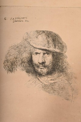 Lot 782 - After Giovanni Benedetto Castiglione (1609-1664), group of six head studies, each signed