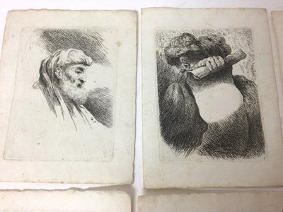 Lot 783 - After Giovanni Benedetto Castiglione (1609-1664) group of twelve head studies