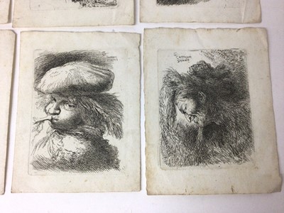 Lot 783 - After Giovanni Benedetto Castiglione (1609-1664) group of twelve head studies