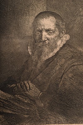 Lot 785 - After Rembrandt van Rijn (1606-1669), etching of Jan Cornelis Sylvius