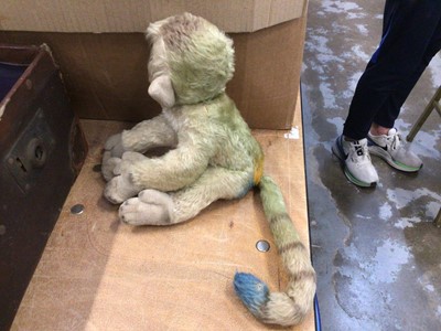 Lot 2644 - Steiff bunny and other bears housed in a vintage pram