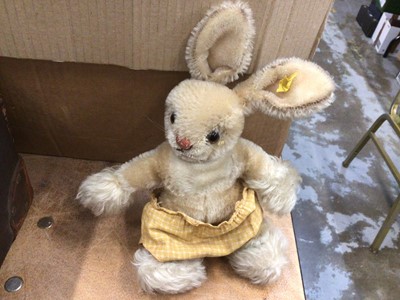 Lot 2644 - Steiff bunny and other bears housed in a vintage pram