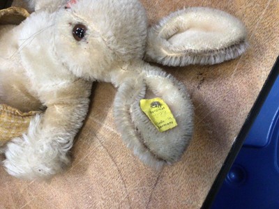 Lot 2644 - Steiff bunny and other bears housed in a vintage pram