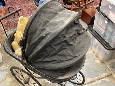 Lot 2644 - Steiff bunny and other bears housed in a vintage pram