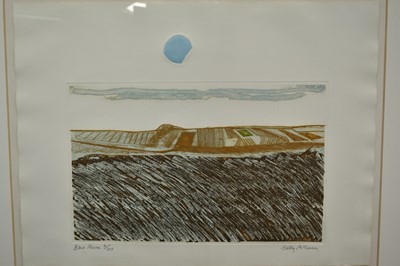Lot 911 - *Sally McLaren (b.1936) limited edition etching - Blue Moon, signed and numbered 6/100, in glazed frame
