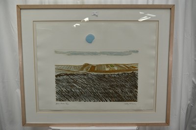 Lot 911 - *Sally McLaren (b.1936) limited edition etching - Blue Moon, signed and numbered 6/100, in glazed frame