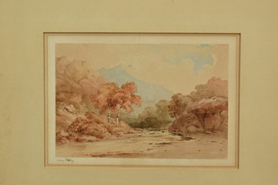 Lot 921 - Attributed to Copley Fielding (1787-1855) watercolour - River Landscape, inscribed to mount, 15.5cm x 23cm, in glazed gilt frame