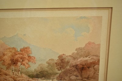 Lot 921 - Attributed to Copley Fielding (1787-1855) watercolour - River Landscape, inscribed to mount, 15.5cm x 23cm, in glazed gilt frame