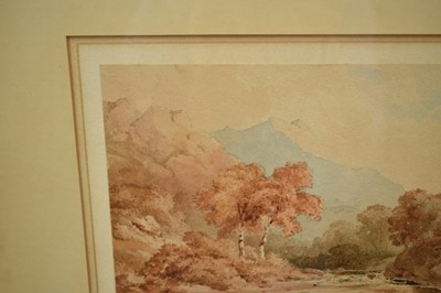 Lot 921 - Attributed to Copley Fielding (1787-1855) watercolour - River Landscape, inscribed to mount, 15.5cm x 23cm, in glazed gilt frame