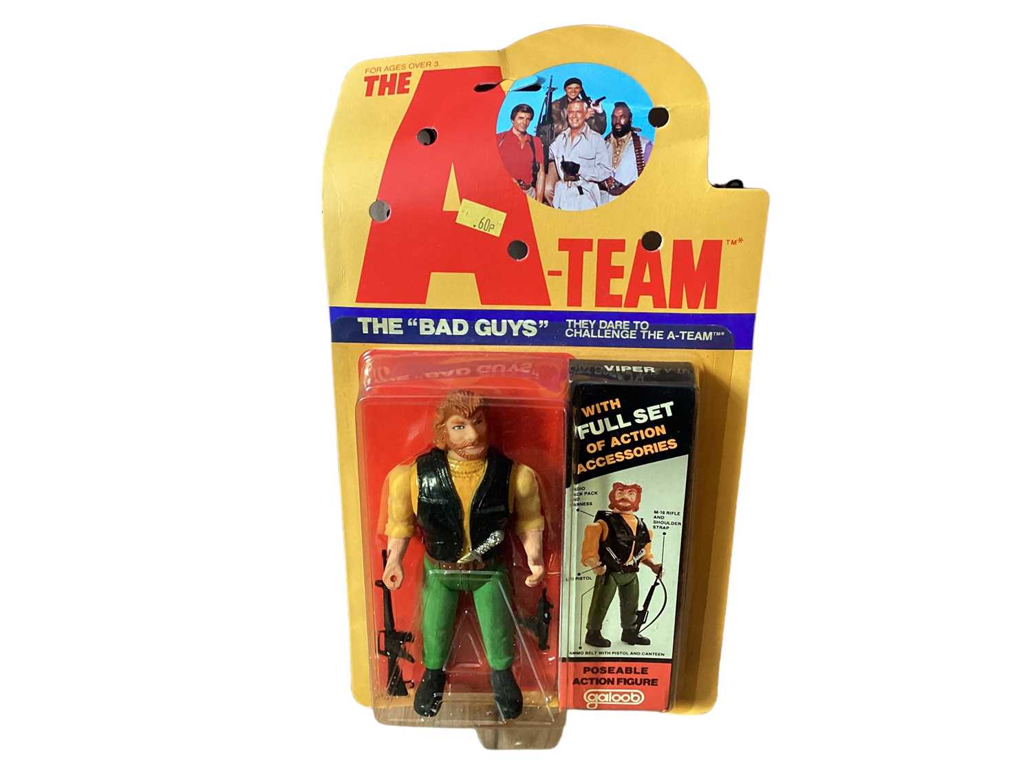 Lot 16 - Galoob (c1983) The A Team Bad Guys Viper action figure, on card (curled) and bubblepack No.8519 (1)