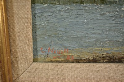 Lot 948 - *Major General Cosmo Nevill (1907-2002) oil on board - Barge at Pin Mill, signed, titled verso, 25.5cm x 30.5cm, in gilt frame