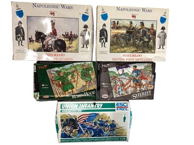 Lot 83 - Revell OO WWII infantry & Miniships, plus other makes and loose soldiers (1 box)