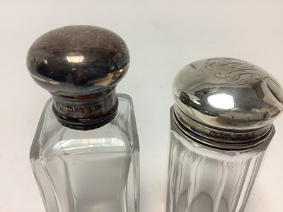 Lot 11 - Collection of Victorian and later, silver topped toiletry bottles and other items