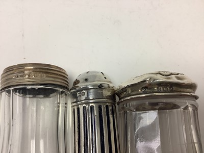 Lot 11 - Collection of Victorian and later, silver topped toiletry bottles and other items