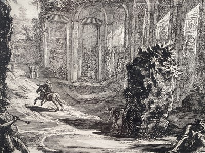 Lot 19 - After Giovanni Piranesi (1720-1778) engraving - Hadrian's Villa, 47cm x 66cm, in glazed frame