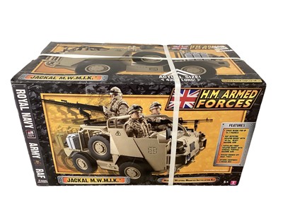 Lot 241 - H.M.Armed Forces 10" scale action figures, plus Jackal M.W.M.I.K., Artic Mission Skidoo Patrol Set, Light Field Guns & Weapons & equipment Sets
