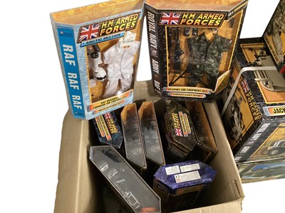 Lot 241 - H.M.Armed Forces 10" scale action figures, plus Jackal M.W.M.I.K., Artic Mission Skidoo Patrol Set, Light Field Guns & Weapons & equipment Sets
