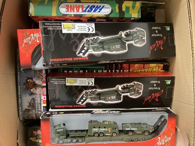 Lot 243 - Selection of diecast & other military vehicles and aircraft (7 boxes)
