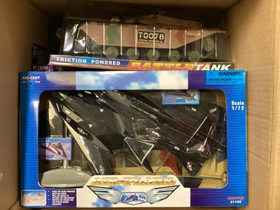 Lot 243 - Selection of diecast & other military vehicles and aircraft (7 boxes)