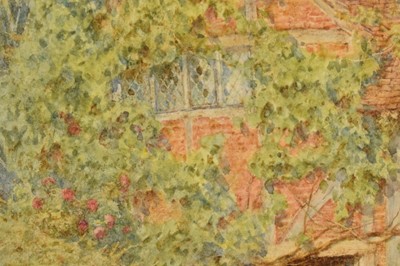 Lot 1444 - Helen Allingham (1848-1926) watercolour - 'At a Cottage Door, West Horsley', signed, 34cm x 28cm, in original gilt frame