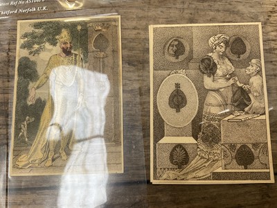 Lot 907 - Rare complete set of 52 Rudolph Ackermann transformation playing cards, circa 1819