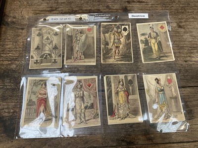 Lot 907 - Rare complete set of 52 Rudolph Ackermann transformation playing cards, circa 1819