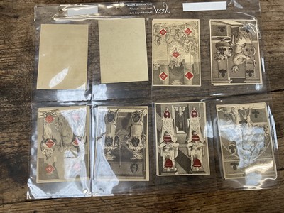 Lot 907 - Rare complete set of 52 Rudolph Ackermann transformation playing cards, circa 1819