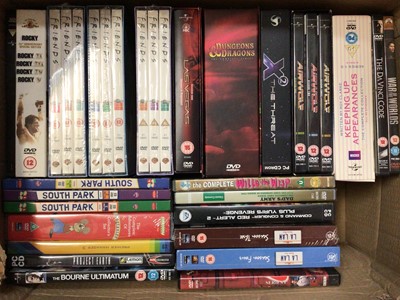Lot 303 - Collection of DVDs and CDs (7 boxes)