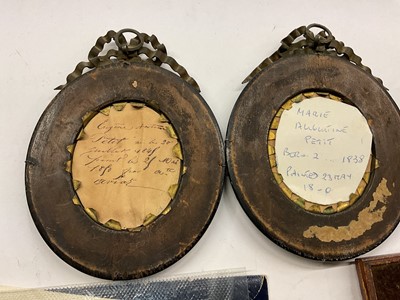 Lot 16 - A pair of portrait miniatures on ivory, Crown Derby, opera glasses etc