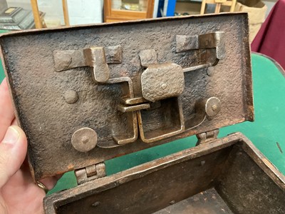 Lot 969 - 18th century iron strong box