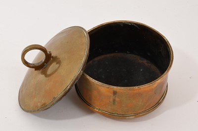 Lot 972 - George III brass wax Jack and a brass tinder box